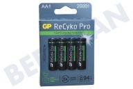 GP  LR6 ReCyko + Pro Photoflash AA 2000 - 4 pilas recargables adecuado para entre otros 2000 mAh NiMH