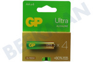 GP GPULT15A357C4 LR06  Pila AA GP Alcalina Ultra 1,5 Voltios, 4 piezas adecuado para entre otros Penlite ultraalcalino