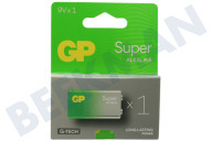 GP GPSUP1604A251C1  6LR61 9 voltios, batería GP súper alcalina adecuado para entre otros Súper alcalino