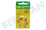 GP GPZA10F145C6  ZA10 Baterías para audífonos ZA10 - 6 pilas de botón adecuado para entre otros Adapt. -incl amarilla. VWB-