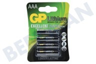 GP GP24LF359C4  Batería de litio Pro AAA, 1.5 voltios, 4 piezas adecuado para entre otros 1.5 voltios