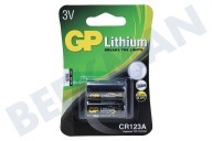 GP GPCR123APRO476C2  CR123A Batería CR123A GP Lithium 2 pcs adecuado para entre otros Litio
