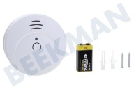 Smartwares FSM-11510 RM149  Detector de humo con sensor óptico adecuado para entre otros Incl. batería de 9V (validez 5 años)