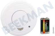 Smartwares 1004462 RM250  Detector de humo con sensor óptico adecuado para entre otros 9 voltios incluidos, batería (duración de 1 año)