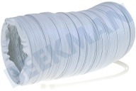 Universeel 61201100 Secadora Tubo adecuado para entre otros incl. jale las correas -doos- PVC blanco de 102 mm, 3 metros adecuado para entre otros incl. jale las correas -doos-