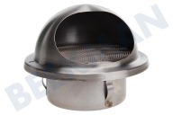 Universeel 62600111 Rejilla adecuado para entre otros 100 mm modelo de esfera Pared de rejilla exterior de acero inoxidable. adecuado para entre otros 100 mm modelo de esfera