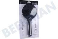 Differnz 3320013  Alcachofa de la ducha adecuado para entre otros 12 cm de diámetro 3 posiciones, negro mate adecuado para entre otros 12 cm de diámetro