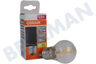 Osram 4058075436541  LED Retrofit Classic P25 E27 2,5 W, transparente adecuado para entre otros 2,5 vatios, 2700 K, 250 lm