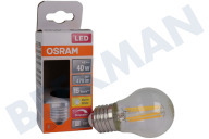 Osram 4058075436800  LED Retrofit Classic P40 regulable E27 4,8 W, transparente adecuado para entre otros 4,8 vatios, 2700 K, 470 lm