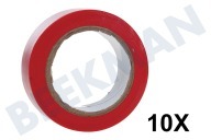 Deltafix 207 Cinta aislante adecuado para entre otros 10mx19mm cinta cinta aislante roja adecuado para entre otros 10mx19mm cinta