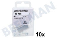 Deltafix 11035 Cierre magnético adecuado para entre otros 45 mm  Cierre magnético blanco adecuado para entre otros 45 mm
