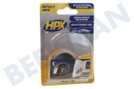 HPX  ZC11 Guardar reflejar la cinta de 19mm x 1,5m amarillo adecuado para entre otros Cinta de seguridad, 19 mm x 1,5 metros
