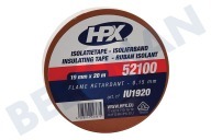 HPX IU1920 52100 PVC cinta aislante de Brown 19mm x 20m adecuado para entre otros Cinta eléctrica, 19mm x 20m