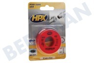 HPX  PT0012 PTFE cinta de sellado de gas blanca 12mm x 12m adecuado para entre otros Cinta eléctrica, 12mm x 12m