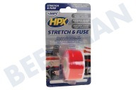 HPX  SO2503 Stretch & Fusible Rojo 25mm x 3m adecuado para entre otros Cinta de aislamiento, de 25 mm x 3 metros