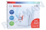 Bosch 17002095 Aspiradora BBZ16GALL Bolsa de polvo tipo G Todos los paquetes XXL adecuado para entre otros Todos los tipos de serie G