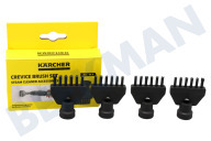 Karcher 28633240  2.863-324.0 Juego de cepillos para juntas, 4 piezas adecuado para entre otros SC 1, SC 2, SC 3