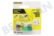 Karcher 26440810 Alta presión 2.644-081.0 conjunto de reemplazo de la boquilla universal adecuado para entre otros Gray, K2, K3, K4, K5