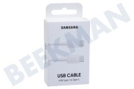 Samsung SAM-10315-PK EP-DA705BWEGWW  Cable USB-C a USB-C, 1 metro, blanco adecuado para entre otros carga y transferencia de datos