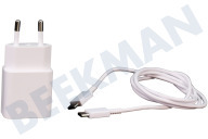 Samsung SAM-10340-PK  EP-T1510XWEGEU Adaptador de corriente Samsung de 15 vatios adecuado para entre otros Blanco, entrada USB-C, Android e iOS
