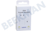 Samsung SAM-10382-PK  EP-T2510NWEGEU Adaptador de pared Samsung USB-C, blanco adecuado para entre otros USB-C