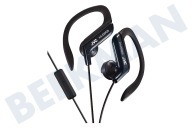 JVC HAEBR25BE  HA-EBR25-BE Clip de oreja deportivo negro adecuado para entre otros Resistente al sudor IPX2, Bass Boost