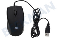ACT AC5006  Ratón óptico con cable de tamaño completo de 1000 DPI adecuado para entre otros Conexión USB, 1000 DPI
