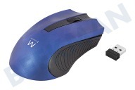 Ewent  EW3228 Wireless Mouse 1000 DPI Azul adecuado para entre otros 1000 sensor óptico DPI