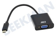 ACT AC7300  Convertidor de USB tipo C a VGA adecuado para entre otros Entrada USB-C macho, Salida VGA hembra
