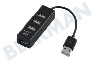 Ewent EW1123  Hub adecuado para entre otros 2.0 Negro USB 4 puertos mini USB adecuado para entre otros 2.0 Negro USB