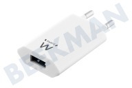 Ewent EW1200 Compacto cargador USB 1A adecuado para entre otros uso universal