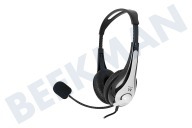 Ewent EW3562  Auriculares estéreo con micrófono y control de volumen. adecuado para entre otros Escuchar musica, jugar juegos, llamar