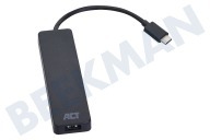 ACT AC6405  Hub USB-C de 3 puertos con lector de tarjetas adecuado para entre otros USB 3.2 Gen1 (5 Gbps)