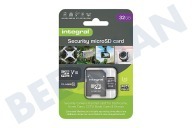 Integral  INMSDH32G10-SEC Micro SD de seguridad de 32 GB 4K V30 UHS-1U3 A1 Clase 10 adecuado para entre otros Dash Cam y cámara de seguridad