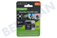 Integral  INMSDX256G10-SEC 256GB Seguridad Micro SD 4K V30 UHS-1U3 A1 Clase 10 adecuado para entre otros Dash Cam y seguridad