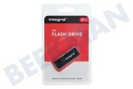 Integral INFD64GBBLK.  Memory stick adecuado para entre otros USB 2.0 64 GB USB Flash Drive Negro adecuado para entre otros USB 2.0