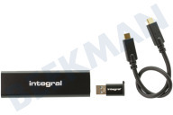 Integral INSSD500GPORT3.2SLIMX  SSD portátil SlimXpress de 500 GB adecuado para entre otros USB 3.2 generación 2