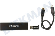 Integral INSSD1TPORT3.2SLIMX  SSD portátil SlimXpress 1T adecuado para entre otros USB 3.2 generación 2