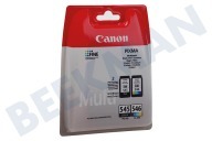 Canon CANBP545P  Cartucho de tinta adecuado para entre otros Pixma MG2450, MG2550 PG 545 Negro + CL 546 color adecuado para entre otros Pixma MG2450, MG2550