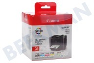 Canon 9254B004 Impresora Canon Cartucho de tinta adecuado para entre otros Maxify MB5350, MB5050, iB4050 Paquete múltiple PGI 2500XL BK/C/M/Y adecuado para entre otros Maxify MB5350, MB5050, iB4050