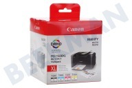 Canon 9182B004  Cartucho de tinta adecuado para entre otros Maxify MB2350, MB2050 Paquete múltiple PGI 1500XL BK/C/M/Y adecuado para entre otros Maxify MB2350, MB2050