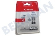 Canon 2429908 Impresora Canon 0318C007 Canon PGI-570XL PGBK Doble adecuado para entre otros Pixma MG5750, PIXMA MG5751, MG6850 PIXMA