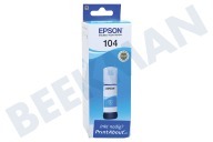 Epson  C13T00P240 Epson 104 Cyan adecuado para entre otros Epson Ecotank ET Series 4700, 2720, 2710, 2721, 2711