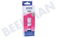 Epson  C13T00P340 Epson 104 Magenta adecuado para entre otros Epson Ecotank ET Series 4700, 2720, 2710, 2721, 2711