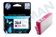 HP 364 Magenta Cartucho de tinta adecuado para entre otros Photosmart C5380, C6380 364 Magenta