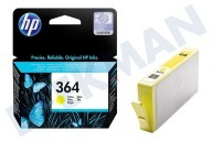 HP Hewlett-Packard HP-CB320EE HP 364 Yellow Impresora HP Cartucho de tinta adecuado para entre otros Photosmart C5380, C6380 364 amarillo adecuado para entre otros Photosmart C5380, C6380