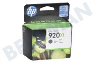 HP 920 Xl Black Cartucho de tinta adecuado para entre otros Officejet 6000, 6500 920XL Negro