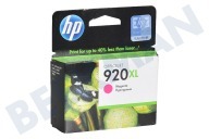 HP 920 XL Magenta Cartucho de tinta adecuado para entre otros Officejet 6000, 6500 920XL Magenta