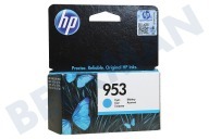 HP Hewlett-Packard 2621286 Impresora HP F6U12AE HP 953 Cyan adecuado para entre otros Officejet Pro 8210, 8218, 8710