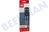 One For All URC6821  URC 6821 Control remoto universal con botón grande adecuado para entre otros 2 dispositivos, TV, decodificador, transmisor IR